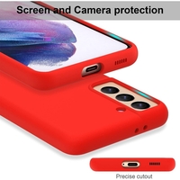 Husa protectie Vafy compatibila cu Samsung S21 5G Liquid Silicone Case Rosu