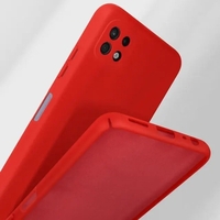 Husa protectie Vafy pentru Samsung A22 5G Liquid Silicone Rosu