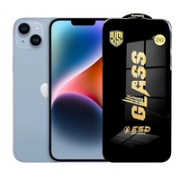 Folie de Protectie pentru iPhone 14 Plus, Vafy, Sticla Securizata ESD, Margini Negre, Rezistenta la Zgirieturi, Antistatica, 0.35 mm, Transparenta