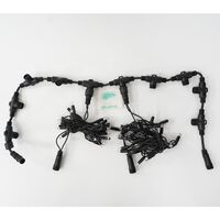 Instalatie Craciun Profesionala de Exterior IP65, Tip Perdea, 16m x 2m, 3200 Led-uri Mari, Alb rece, cu flash, Alimentator 1,5 m, Interconectabila, Fir negru, Vafy