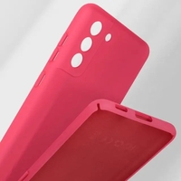 Husa protectie Vafy pentru Samsung S21 FE Liquid Silicone Fuchsia/Roz