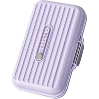 Cutie Medicamente, Flippy, Mov, 7 Compartimente, Portabila si Compacta, 11x7.2x3.5 cm, Ideala pentru Uzul Cotidian