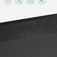 SONGMICS Sezlong pliabil, cu parasolar si tetiera, spatar reglabil in 4 pozitii, maxim 150kg, 200x71x38cm, negru