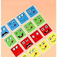Jucarie Pentru Copii Montessori Flippy, Cub din Lemn, Asamblare Fete, 64 de Carti Distractive, pentru Baieti si Fete, Varsta +3 ani, Educativ, Cutie