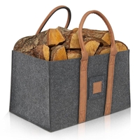 Cos Multifunctional pentru Rufe, Cos Depozitare, Vafy, Gri Inchis, 50x34x32, Geanta Durabila pentru Lemne si Accesorii