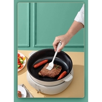 Set 4 Ustensile de Bucatarie, Flippy, din Silicon+Inox, Termorezistente, Antiaderente, 20 x 15 x 4 cm, Alb Ivory