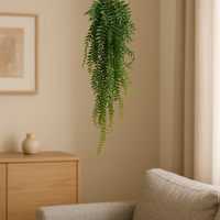 Planta artificiala suspendata Atmosphera Le Collectionneur cu ghiveci ceramic, 105 cm, auriu