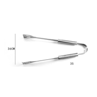 Set 3 Ustensile pentru Gratar, Flippy, din Otel Inoxidabil, Geanta Oxford, Argintiu