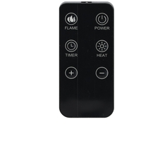 Semineu electric cu efect de flacara, 2000W, 2 trepte, termostat, 29x16x39 cm, negru