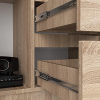 Dulap cu usa, 2 sertare si 7 rafturi, PAL laminat 16 mm, 80x35x180 cm, sonoma