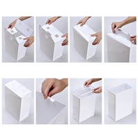 Cutie pentru Pantofi, Flippy, Tip Sertar, din Plastic, Stivuibila, Usa Frontala, 33 x 23 x 13 cm, Transparent