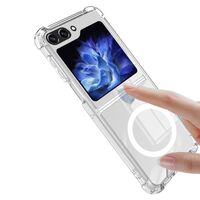 Husa pentru Samsung Galaxy Z FLIP6, Vafy, Husa de Protectie cu Anti-Shock, Tehnologie MagSafe Magnetic, Design Ultra Subtire, Anti alunecare, TPU Acrilic, Transparent