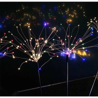 Lampa solara sub forma de artificii, 120 LED-uri, multicolor, Vafy