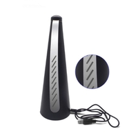 Ventilator Exterior, Vafy, Repelent pentru Muste/Tantari, Cablu USB, Slot Baterii, 9 x 9 x 20 cm, Negru