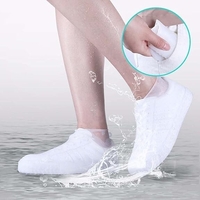 Husa Incaltaminte, Flippy, Impermeabila, Antiderapanta, din Latex, 13 x 13 x 2 cm, Marime L 41-47 cm, Alb