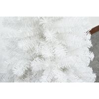 Brad de Craciun artificial cu suport inclus Flippy, 120 cm, 240 ramuri/varfuri, material plastic, suport clasic, fara iluminare, utilizat pentru interior/exterior, alb