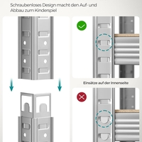 SONGMICS Raft de depozitare metalic, cu suprafata galvanizata, 5 polite, max. 875 kg, 180x90x40cm, argintiu