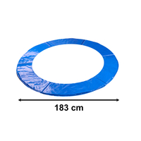 Protectie arcuri trambulina 183 cm, cu umplutura din spuma 1.5 cm, albastru