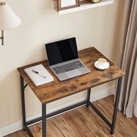 VASAGLE Birou PC compact, stil industrial, PAL si cadru metalic, 80x50x76 cm, maro rustic