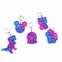 Mini POP IT Jucarie Push Pop Bubble Fidget Breloc, Modele diverse, Multicolor,Model random