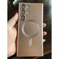 Husa de protectie Vafy, cu incarcare Wireless, Tehnologie Magsafe, pentru Samsung Galaxy S23 Ultra , Rose Gold