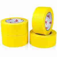 Set 24 Role Banda Adeziva de Mascare, Rezistenta UV, 48mmx50m, Rezistenta, Aderenta, Galbena