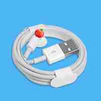 Cablu de Date pentru Telefon, Flippy, port USB-A Compatibil cu iPhone cu porturi de tip Lightning, pentru Incarcare Rapida, Lungime 1.5M, Alb