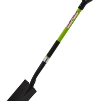 Lopata gradina cu lama dreapta, coada din fibra de sticla 120 cm, maner tip D, negru si verde