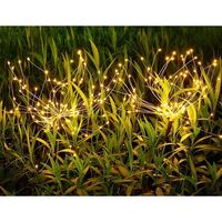 Lampa solara sub forma de artificii, 120 LED-uri, alb cald, Vafy