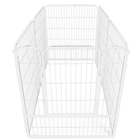 Tarc pentru animale de companie, din fier, forma configurabila, cu usa de acces, 4XL, 184x100x93cm, alb