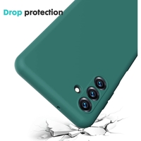 Husa de Protectie, Vafy, pentru Samsung Galaxy S23 FE, Liquid Silicone, cu Microfibra pe Interior, Protectie Antisoc, Compatibil Incarcare Wireless, Verde