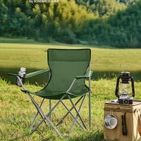 SONGMICS Set 2 scaune pliabile camping cu suport bauturi, husa transport, 52x84x81 cm, 120 kg, verde