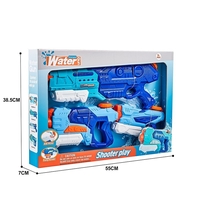 Set 3x Pistol cu Apa pentru Copii, Flippy, 6ani+, Albastru, 1x 1500 ML + 1x 500 ML + 1x 300 ML