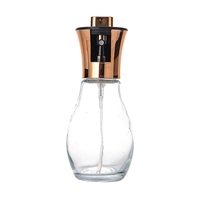 Sticla de ulei cu Pulverizator, Vafy, Sticla pentru Lichide de Bucatarie, Otet, Sos, 16.7 x 5.2 cm, Volum 200 ml, Roz Gold