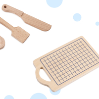 Bucatarie din lemn pentru copii cu accesorii, MDF si lemn, 68x25x82 cm, gri si alb