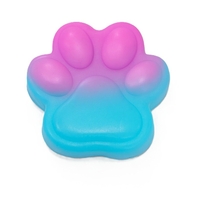 Jucarie Antistres Squishy, Flippy, cu Revenire Lenta, Labuta de Pisica Pufoasa, 7.5 cm, Ambalaj Transparent, Model 270512, Albastru/Roz