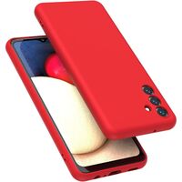 Husa de Protectie, Vafy, pentru Samsung Galaxy A35, Liquid Silicone, cu Microfibra pe Interior, Protectie Antisoc, Compatibil Incarcare Wireless, Rosu