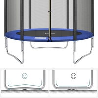 SONGMICS Trambulina pentru copii cu plasa de protectie exterioara, diametru 183 cm, 100 kg, albastru