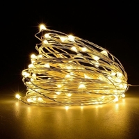 Instalatie de Craciun, Vafy, Decoratiune de Craciun, 100 Beculete LED, cu Baterii si Telecomanda, cu 8 Functii, Lungime 10 m, Alb cald