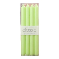 Set 4 Lumanari, Flippy, pentru Suport de Masa, Fara Miros si Fum, din Parafina, 2.2 x 25 cm, Verde