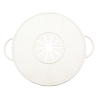 Capac Sita pentru Tigaie, Vafy, 28 inch, Capac din Silicon pentru Scuregere, Rezistent la Remperaturi ridicate, Anti-Stropire, Deflector de Ulei, Alb