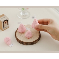 Set 9 Lumanari Parfumate, Flippy, Model Capsunici, Ardere 30 min, 117g, 9.3 x 9.3 x 3.8 cm, Roz