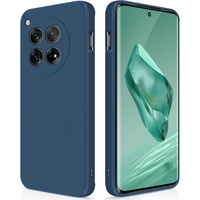 Husa de Protectie, Vafy, pentru OnePlus 12 5G, Liquid Silicone, cu Microfibra pe Interior, Protectie Antisoc, Compatibil Incarcare Wireless, Albastru