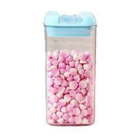 Cutie de Depozitare Alimente, Flippy, 1.2L, Capac Albastru, din PP+PET, Inchidere Ermetica, 10 x 10 x 20.5 cm, Transparent