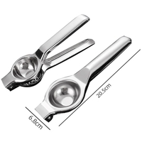 Storcator de Citrice Manual, Flippy, Storcator de Fructe Moi, Rezistent, Usor de Folosit si Depozitat, Durabil, Calitativ, 20.5 x 7cm, Inox, Argintiu