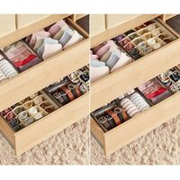 Cutie De Depozitare, Flippy, Pentru Lenjerie, Sosete Si Sutiene, Material Textil, 8 Compartimente, 32 x 16 x 10 cm, Culoare Bej