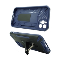 Husa de protectie Vafy pentru Apple iPhone 12 Mini Defender Model 4 cu suport, Albastru inchis