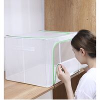 Cutie de Depozitare, Flippy, pentru Camera Copiilor, 100L, din PVC, Model Sirena, 60 x 42 x 40 cm, Transparent