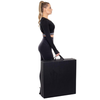 Saltea fitness groasa pentru antrenamente gimnastica, pliabila, 180x60x5cm, negru