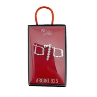 Set din Argint 925 Cercei si Pandantiv, Jolie Silver, pentru Dama, Model Inimi cu Pietre, Design Fin si Romantic, 3.52 g, Argintiu